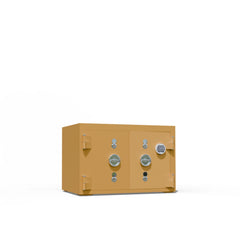 Ultra Güvenlikli 2 Kapaklı Gold Çelik Kasa - Dijital Şifreli